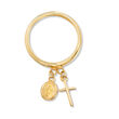 Italian 14kt Yellow Gold Religious Charm Ring