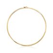 Italian 4mm 18kt Yellow Gold Omega Necklace