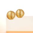 Italian 14kt Yellow Gold Textured Puff Earrings