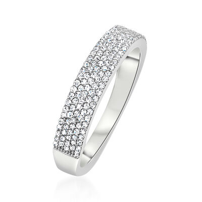 .33 ct. t.w. Pave Diamond Ring in Sterling Silver