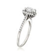 C. 2000 Vintage 1.30 ct. t.w. Diamond Halo Ring in 18kt White Gold