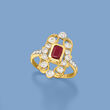 .50 Carat Ruby and .38 ct. t.w. Diamond Ring in 14kt Yellow Gold