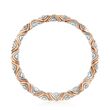 C. 1980 Vintage House of Gubelin 1.60 ct. t.w. Diamond Swirl Collar Necklace in 18kt Two-Tone Gold