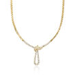 C. 1980 Vintage 3.00 ct. t.w. Diamond Knot Necklace in 14kt Yellow Gold