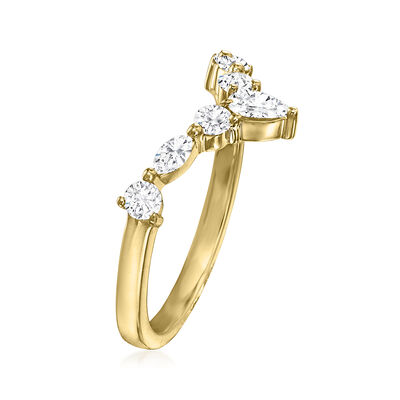 .54 ct. t.w. Diamond V Ring in 14kt Yellow Gold