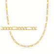 14kt Yellow Gold 4.2mm Figaro-Link Necklace