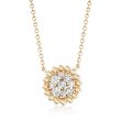 .43 ct. t.w. Diamond Cluster Necklace in 14kt Yellow Gold
