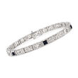 C. 1990 Vintage .50 ct. t.w. Simulated Sapphire Bracelet in 14kt White Gold