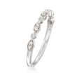 Henri Daussi .11 ct. t.w. Diamond Wedding Ring in 14kt White Gold