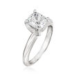 1.60 Carat Certified Diamond Solitaire Engagement Ring in 14kt White Gold