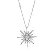 .75 ct. t.w. Diamond Starburst Necklace in Sterling Silver