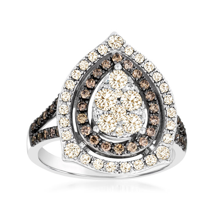 Le Vian &quot;Creme Brulee&quot; 2.05 ct. t.w. Chocolate and Nude Diamond Ring in 14kt Vanilla Gold