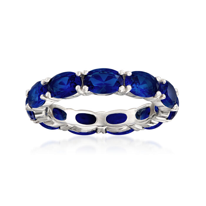 5.00 ct. t.w. Simulated Sapphire Eternity Ring in Sterling Silver