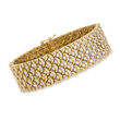 10.00 ct. t.w. Diamond Scalloped Bracelet in 14kt Yellow Gold
