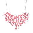 Sterling Silver Coral-Shape Bib Necklace