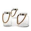 Set of 3 &quot;Clear View&quot; Rope-Handled Lanterns