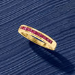 .70 ct. t.w. Ruby Ring in 14kt Yellow Gold