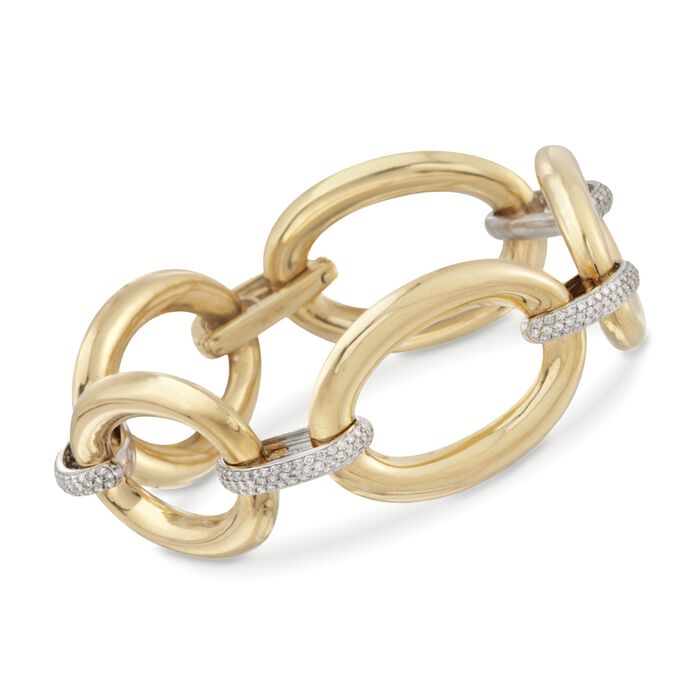 1.50 ct. t.w. Diamond Link Bracelet in 18kt Two-Tone Gold