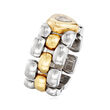 C. 1990 Vintage Chopard &quot;Happy Hearts&quot; Diamond-Accented Link Ring in 18kt Two-Tone Gold