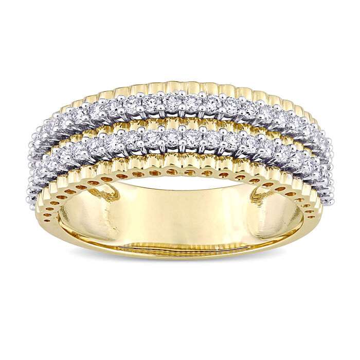 .50 ct. t.w. Diamond Two-Row Ring in 14kt Two-Tone Gold