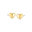 Child's 14kt Yellow Gold Heart Stud Earrings
