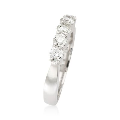 .75 ct. t.w. Diamond Five-Stone Wedding Band in 14kt White Gold