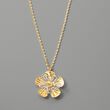 Italian Flower Necklace in 14kt Two-Tone Gold