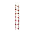 .50 ct. t.w. Ruby and .42 ct. t.w. Diamond Linear Drop Earrings in 14kt Yellow Gold
