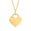 Italian 10kt Yellow Gold Heart Necklace