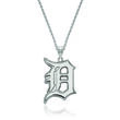 Sterling Silver MLB Detroit Tigers Pendant Necklace. 18&quot;