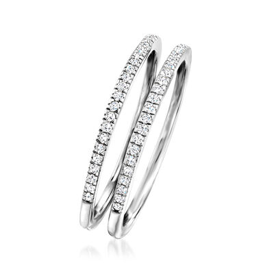 .20 ct. t.w. Diamond Jewelry Set: Two Stackable Rings in Sterling Silver