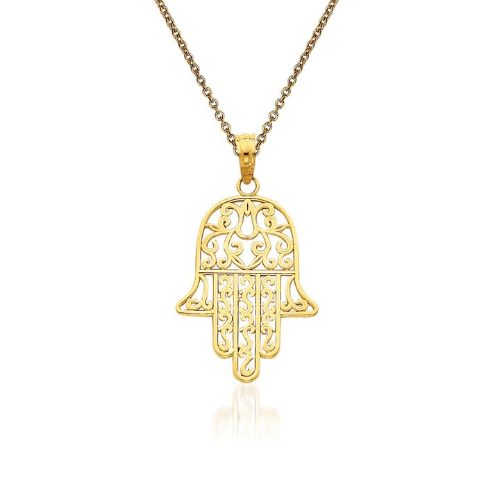 14kt Yellow Gold Chamseh Pendant Necklace