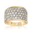 C. 1980 Vintage 1.10 ct. t.w. Pave Diamond Ring in 18kt Yellow Gold