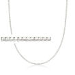 1.4mm 14kt White Gold Box-Chain Necklace