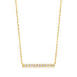 .25 ct. t.w. Diamond Bar Necklace in 18kt Gold Over Sterling