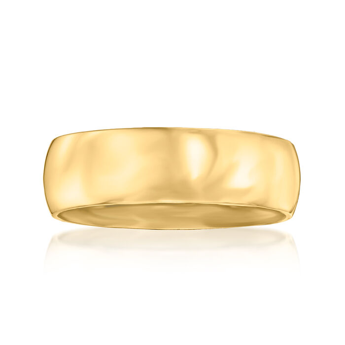 6mm 18kt Gold Over Sterling Comfort-Fit Ring