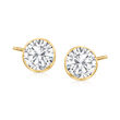 .75 ct. t.w. Bezel-Set Diamond Stud Earrings in 14kt Yellow Gold