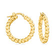 Roberto Coin &quot;Oro Classic&quot; 22mm 18kt Yellow Gold Beaded Hoop Earrings