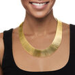 Italian Graduated Cleopatra Necklace in 18kt Gold Over Sterling 18-inch