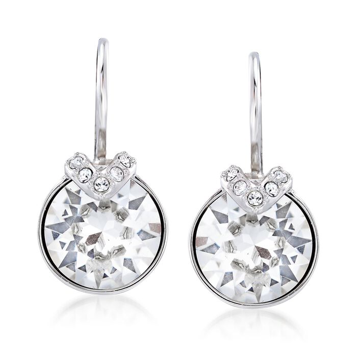 Swarovski Crystal &quot;Bella&quot; Crystal Small Drop Earrings in Silvertone