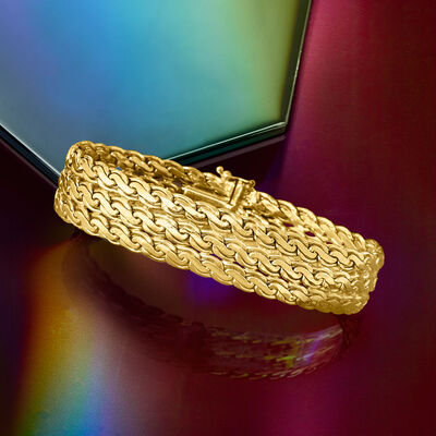 14kt Yellow Gold Cestina-Link Bracelet