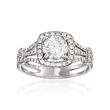 Simon G. .39 ct. t.w. Diamond Engagement Ring Setting in 18kt White Gold