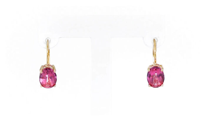 3.10 ct. t.w. Pink Topaz Drop Earrings in 14kt Yellow Gold
