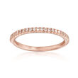 Henri Daussi .15 ct. t.w. Diamond Wedding Ring in 14kt Rose Gold