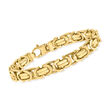 Men's 14kt Yellow Gold Curved-Link Bracelet