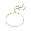 .27 ct. t.w. Diamond Curved Bar Bolo Bracelet in 18kt Gold Over Sterling