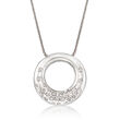 C. 1990 Vintage .70 ct. t.w. Diamond Circle Necklace in 18kt White Gold
