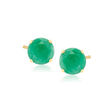 3.90 ct. t.w. Emerald Martini Stud Earrings in 14kt Yellow Gold