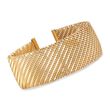Italian 18kt Yellow Gold Over Sterling Silver Cuff Bracelet with Stainless Steel