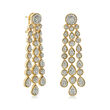 1.80 ct. t.w. Diamond Drop Earrings in 14kt Yellow Gold